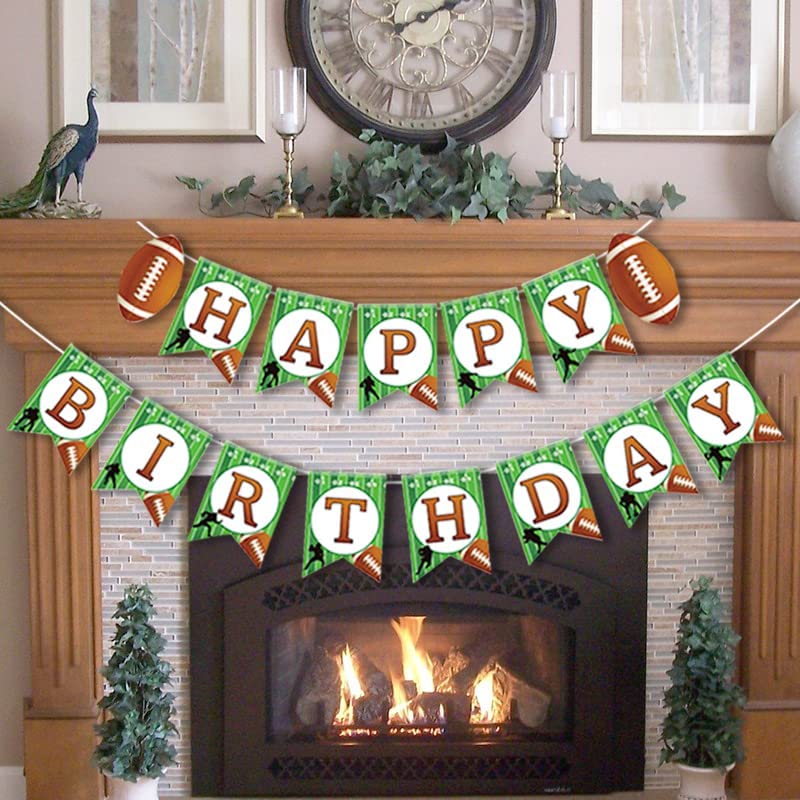 Yasmart Life football birthday banner signs for bright party backdrop