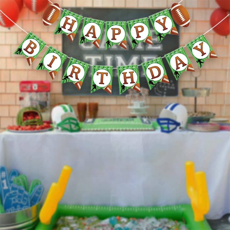 Yasmart Life green-white-brown football decor for events