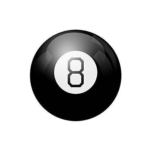 Yassk Mystic 8 Ball's 3.3-inch diameter fits comfortably in hand for quick answers.