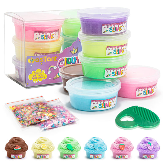YasTant slime kit unboxed with six colorful packs for creative play