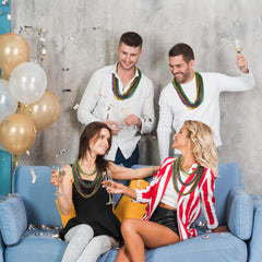 YAXINRUI Mardi Gras beads decorating party tables and venues