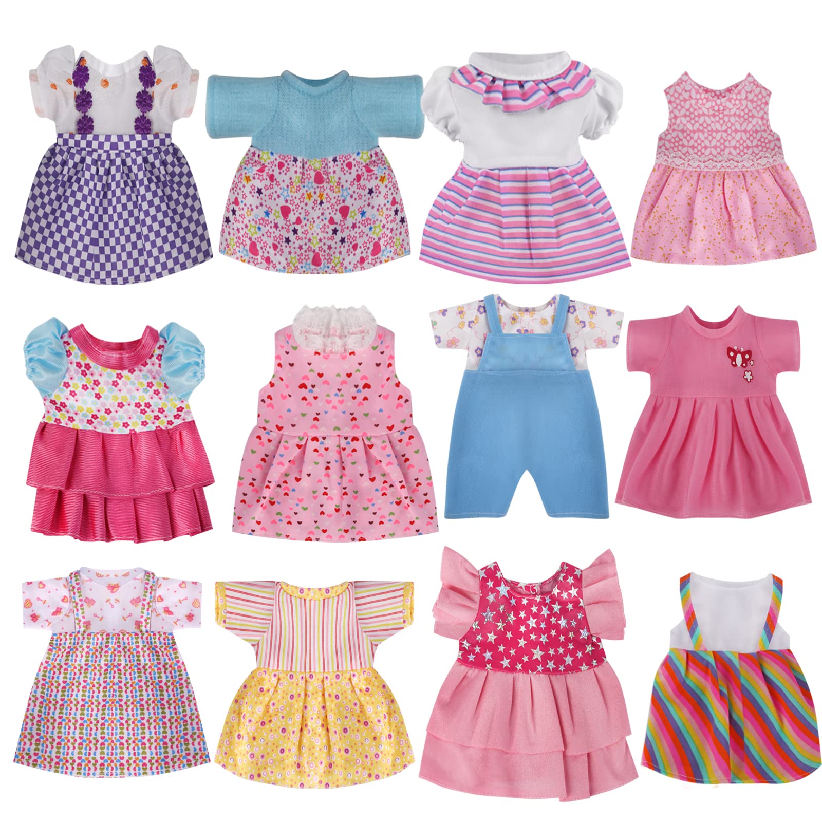 YAYYAY Alive Doll Clothes colorful princess dresses for 12-14 inch dolls, easy dress-up
