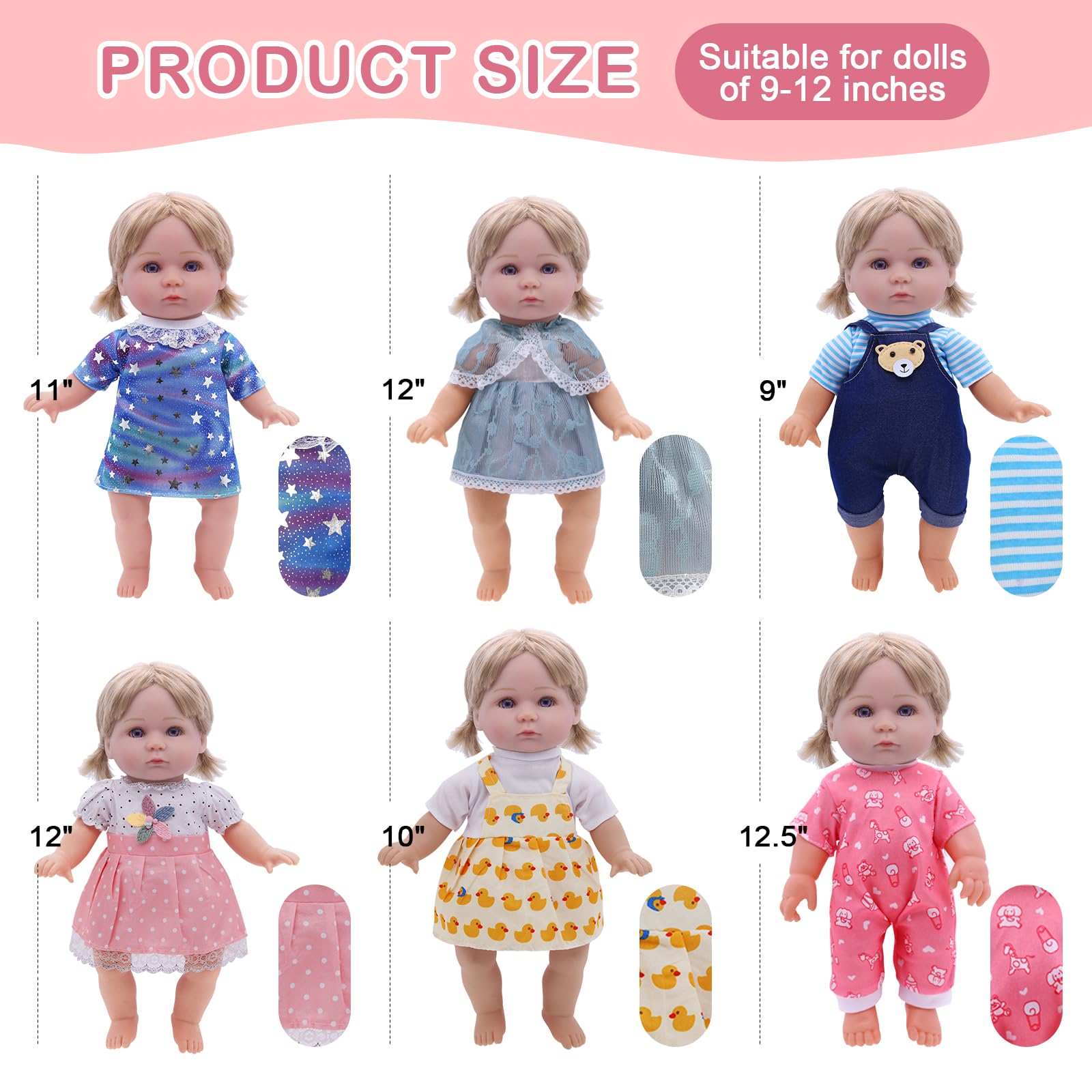 YAYYAY Alive Girl fits most 12-inch dolls for reliable dress-up experiences