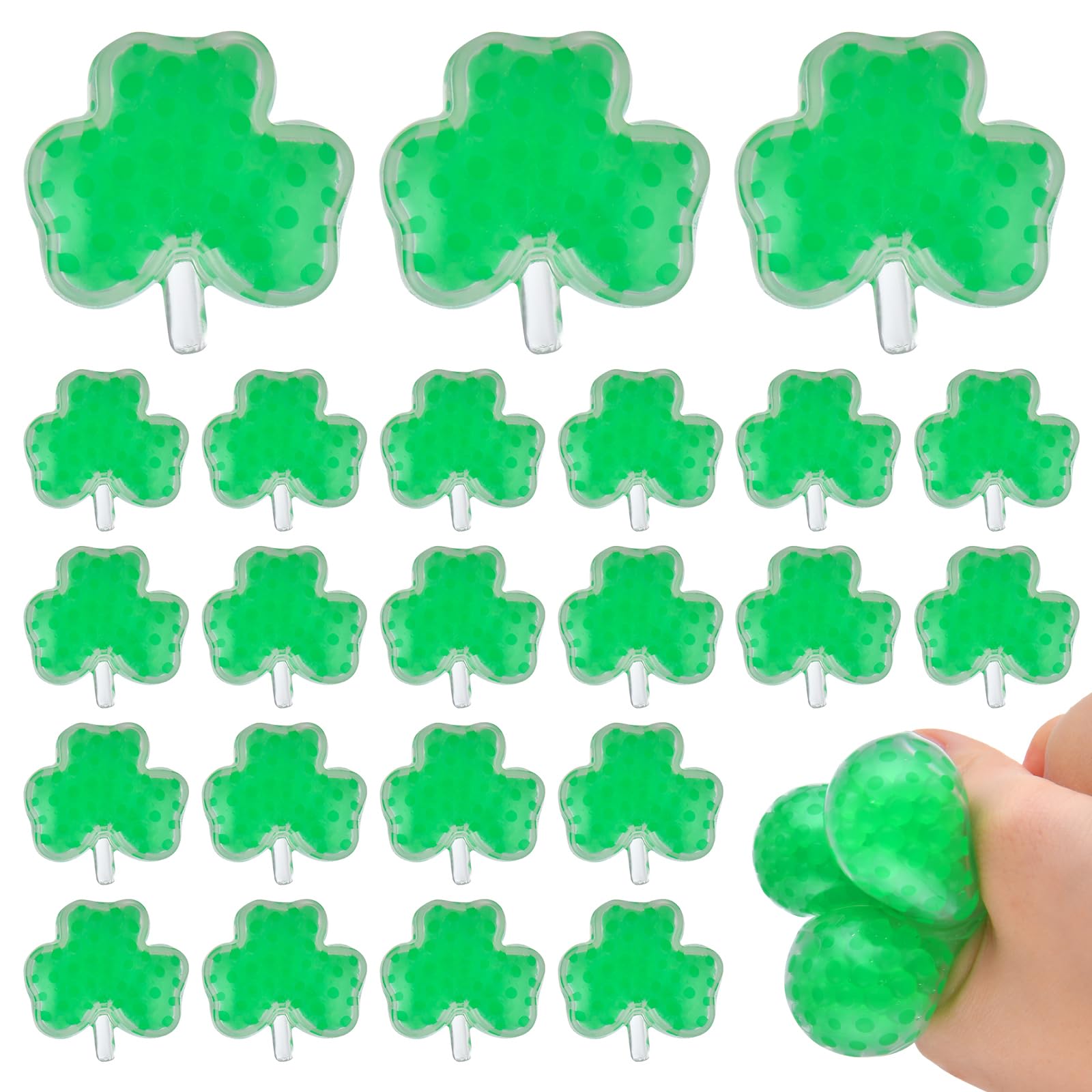 YBSOP 24-pack St. Patrick's Day stress balls for party favors and stress relief.