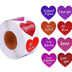 Ycfish funky heart roll stickers for gift embellishment