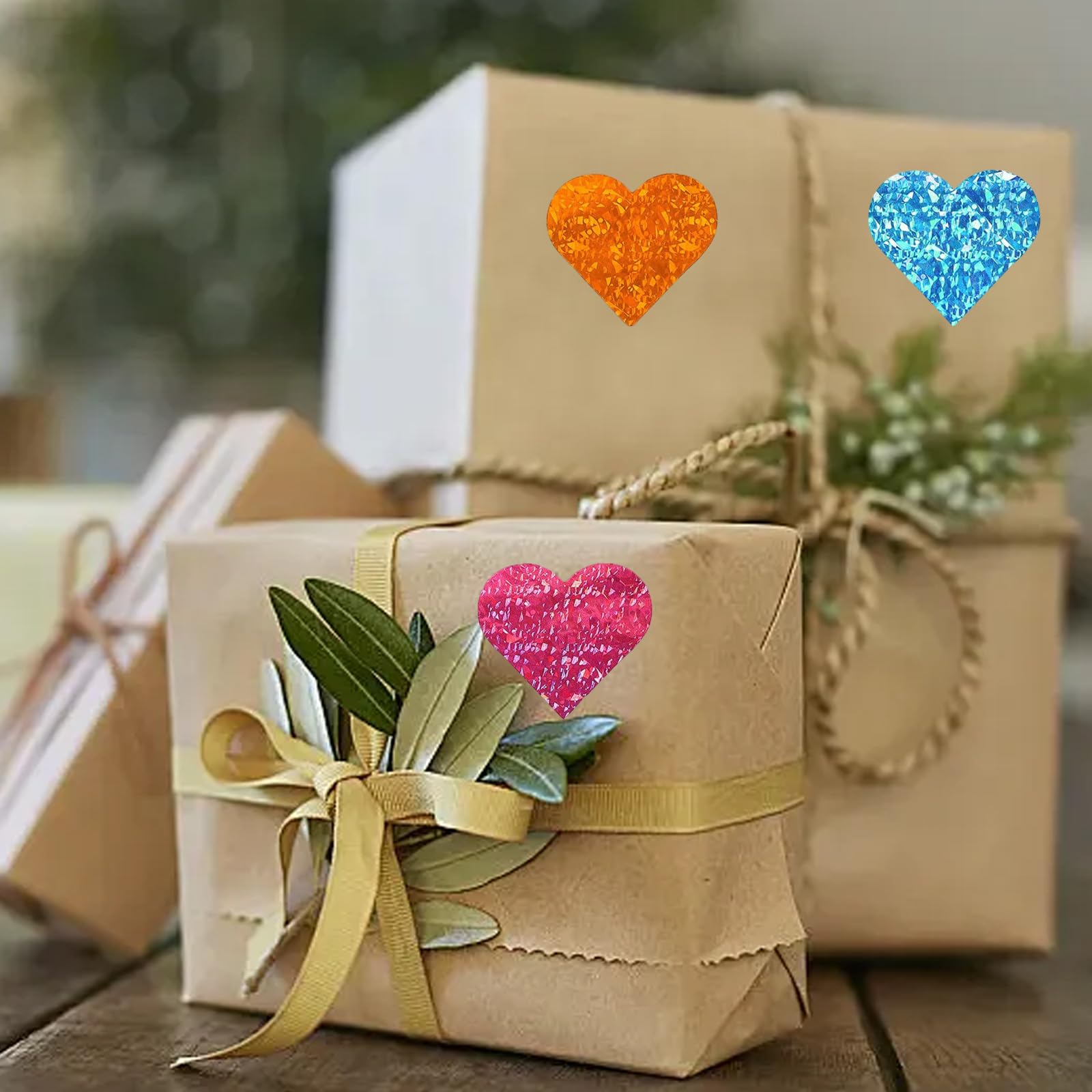 Ycfish red heart labels ideal for wedding favors and envelopes