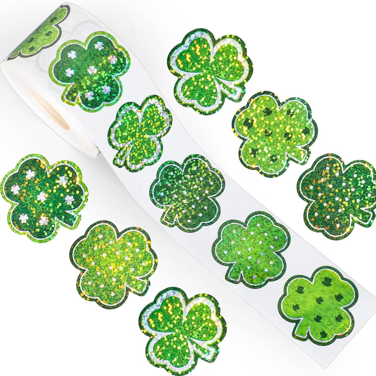 Ycfish St Patrick's Day stickers roll for quick envelope decoration and party decor