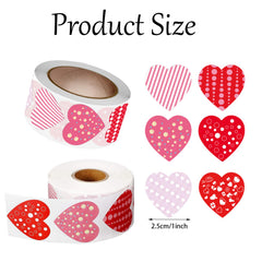 Ycfish Valentine stickers featuring stripes and dots for cute decor
