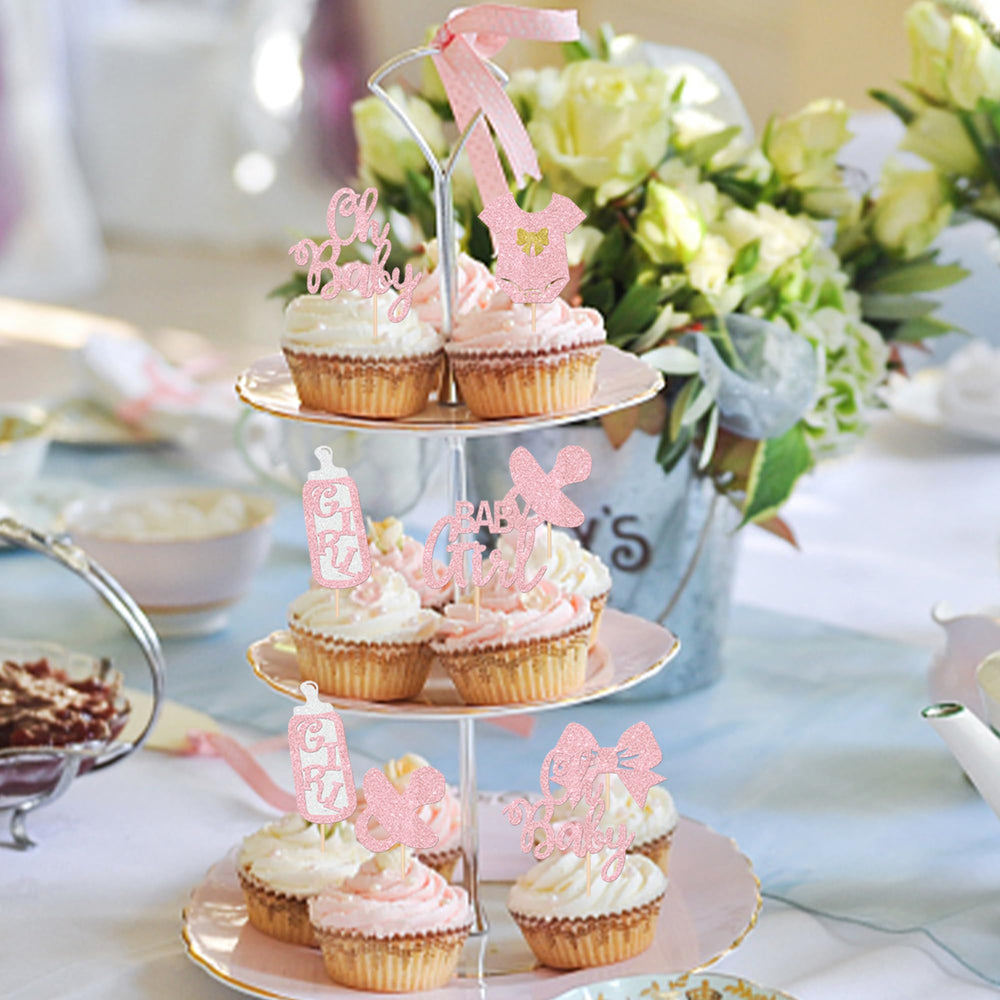 YCTHUNFISH Glitter cardstock toppers bring sparkle to desserts and photos.