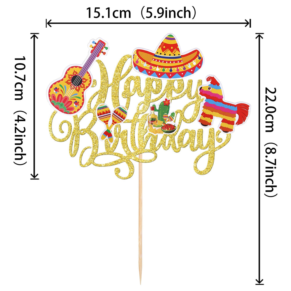 YCTHUNFISH cactus fiesta topper in gold enhances desserts