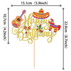 YCTHUNFISH cactus fiesta topper in gold enhances desserts