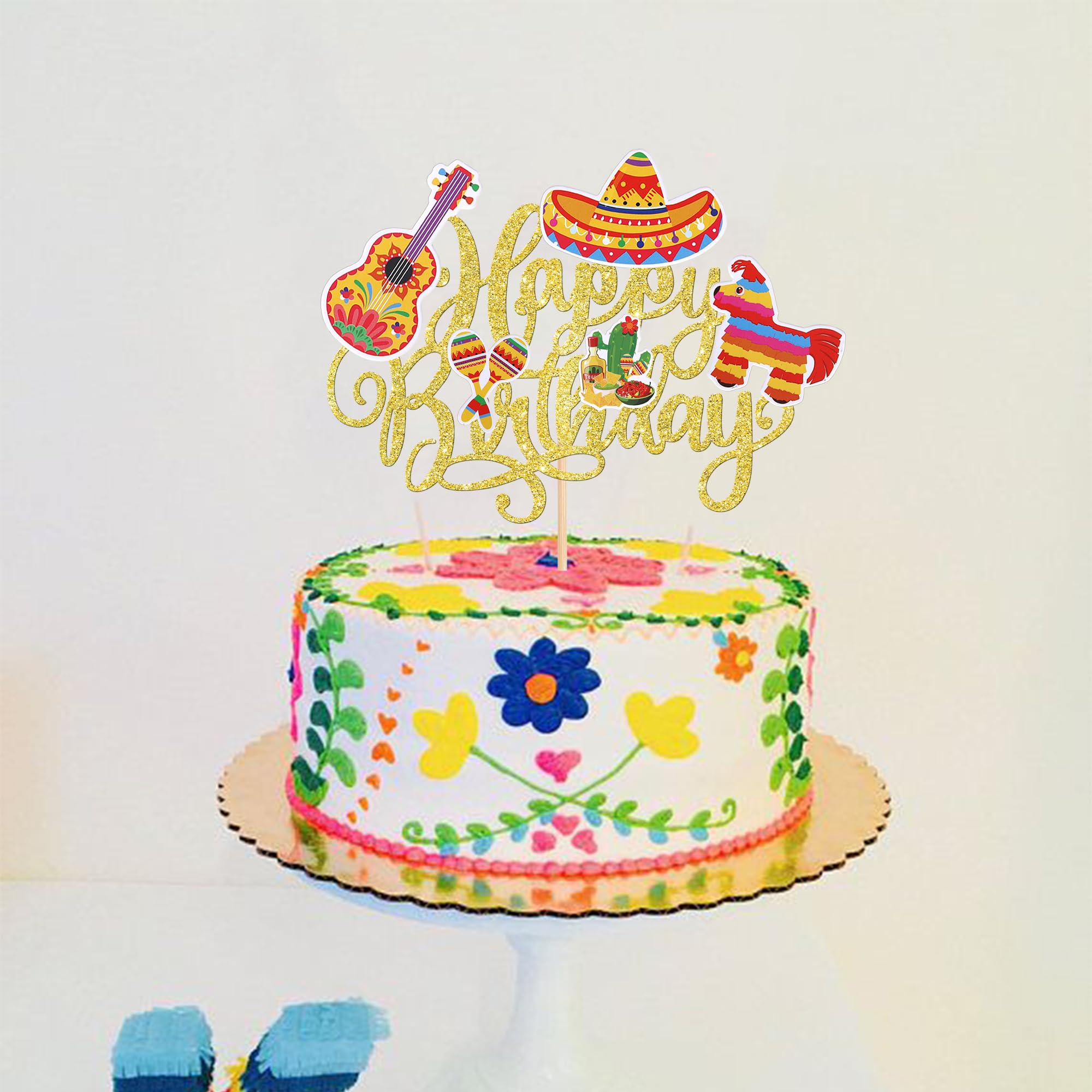 YCTHUNFISH rackets fiesta topper in gold suitable for cookies