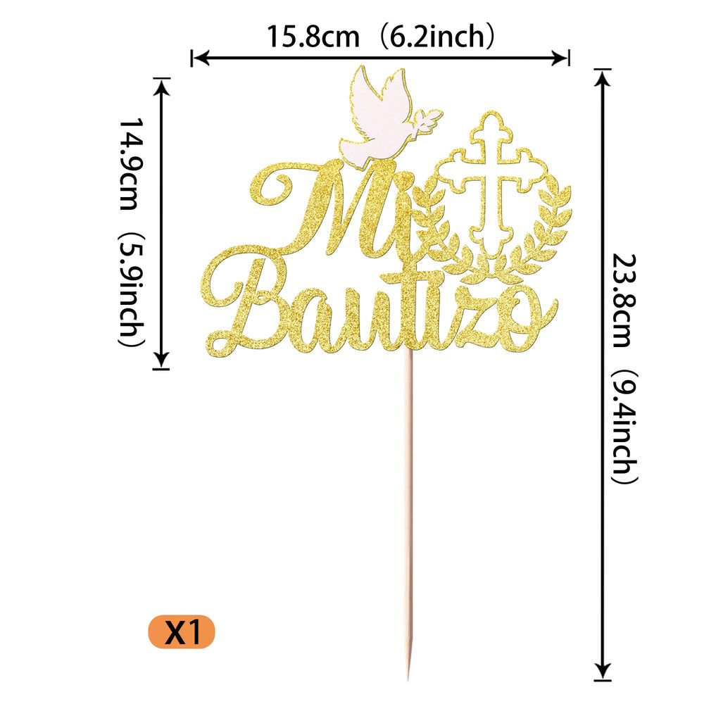 YCTHUNFISH gold cross topper packaging shown, ready for gifting or quick setup.