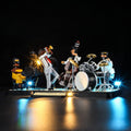 YEABRICKS LED light kit on 21334 Jazz Quartet enhances display with vibrant illumination.
