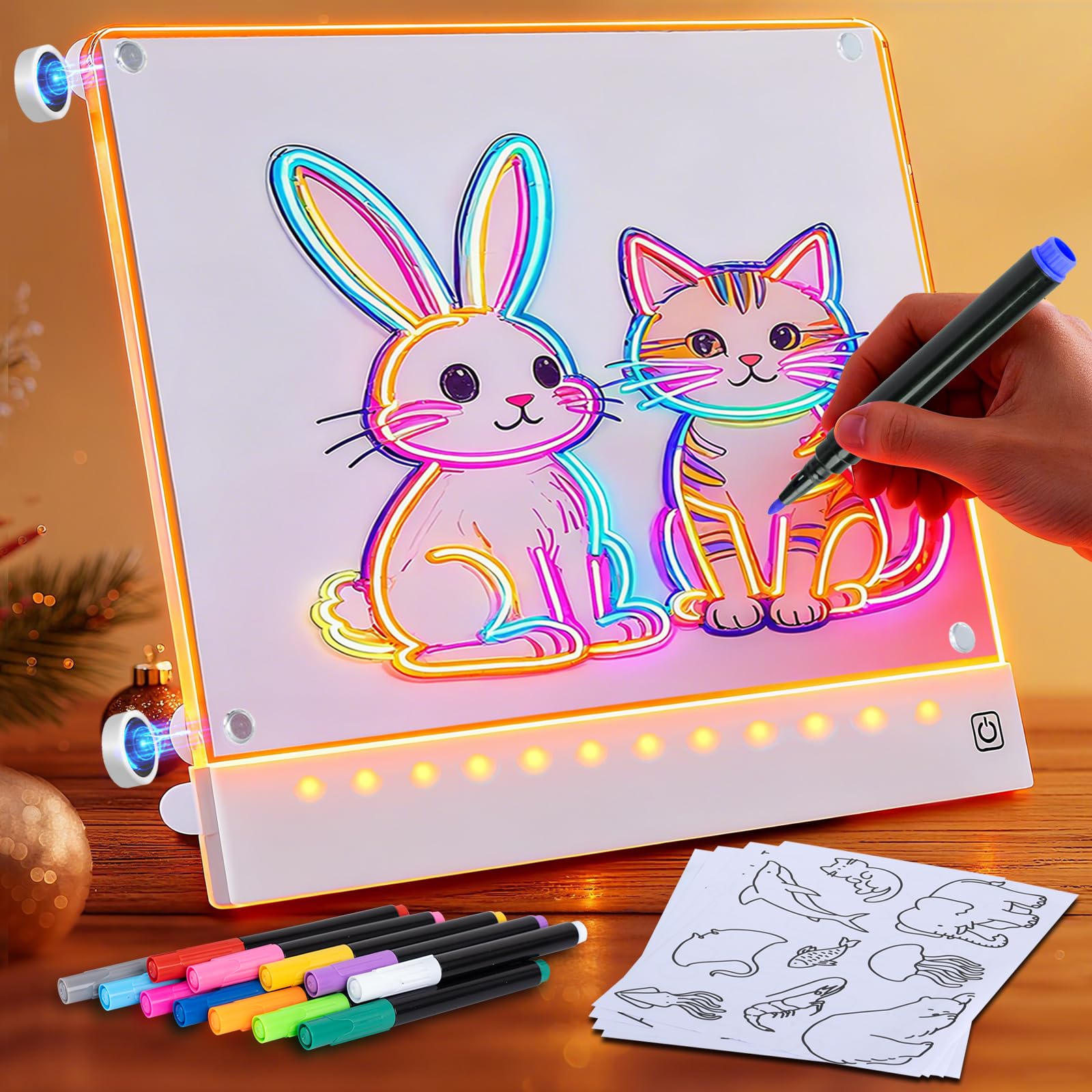 Yecuip Lumi Board magnetic tracing in action for smooth kid-friendly drawing.