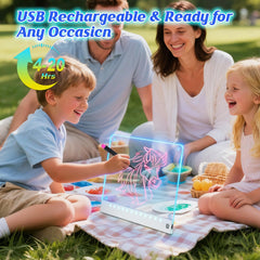 Yecuip Lumi Board rechargeable battery allows wireless use anywhere.