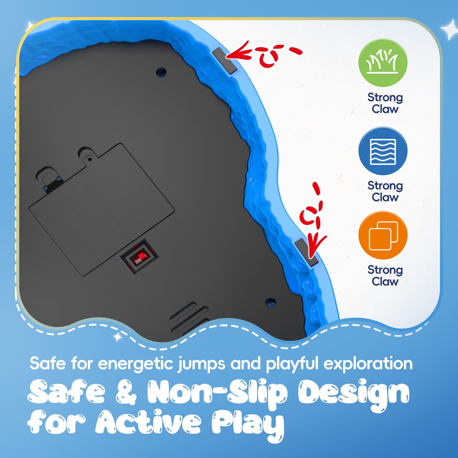 YEE BY ONE non-slip bottom stepping stones for stable indoor-outdoor use.