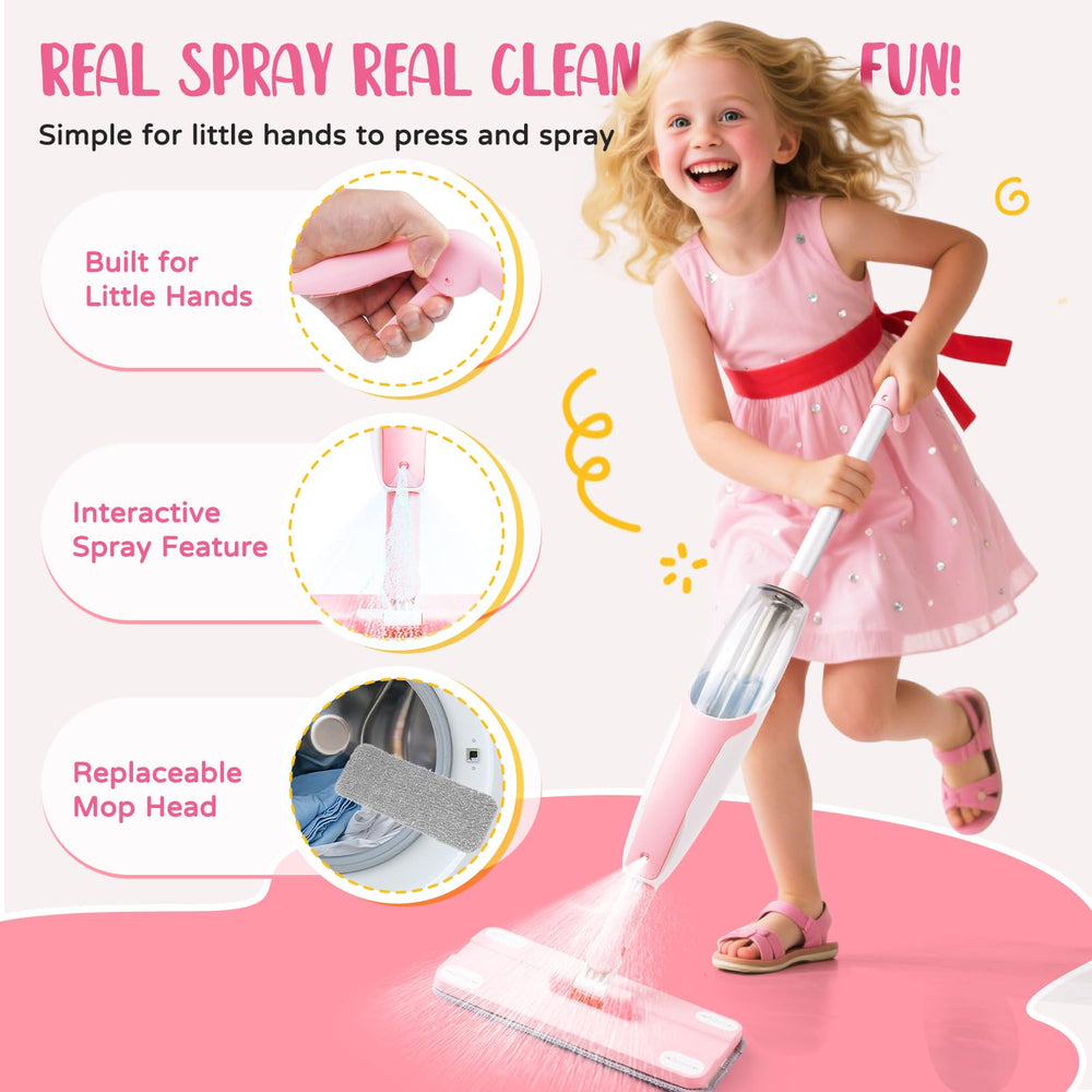 Yeeammk child-safe plastic cleaning toy for safe pretend play