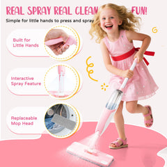 Yeeammk child-safe plastic cleaning toy for safe pretend play