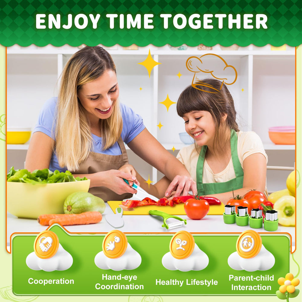 Yeeammk crinkle cutter for safe slicing during imaginative cooking.