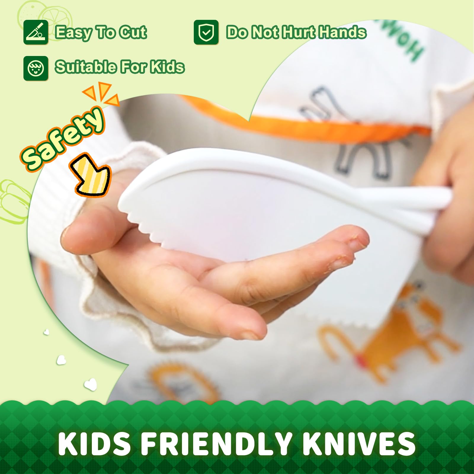 Yeeammk kid cutting boards pair for safe food prep and cleanups.
