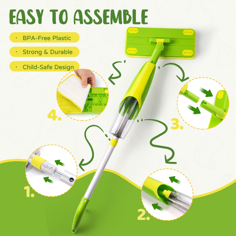 Yeeammk mop stand keeps tools organized for easy storage.