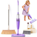 Yeeammk kids cleaning toy set with purple mini spray mop for tiny hands and imaginative play