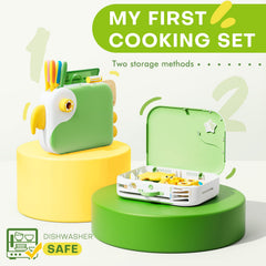 Yeeammk toddler knife set with safe plastic blades for real cooking play