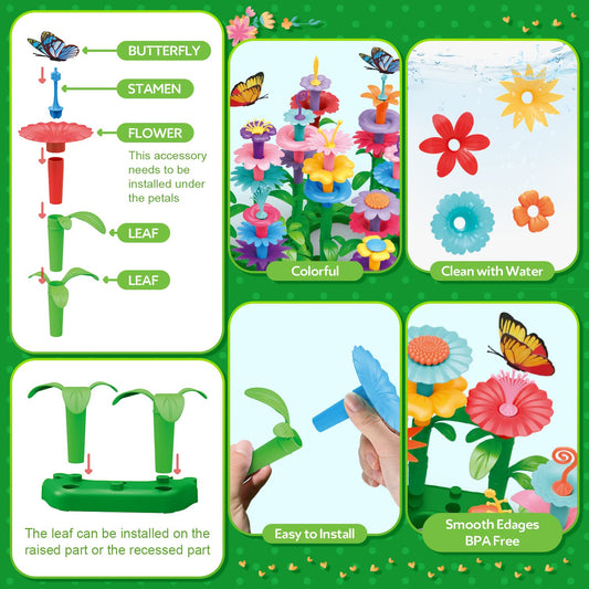YEEBAY bent and forked stems allow lifelike flower shaping during play.