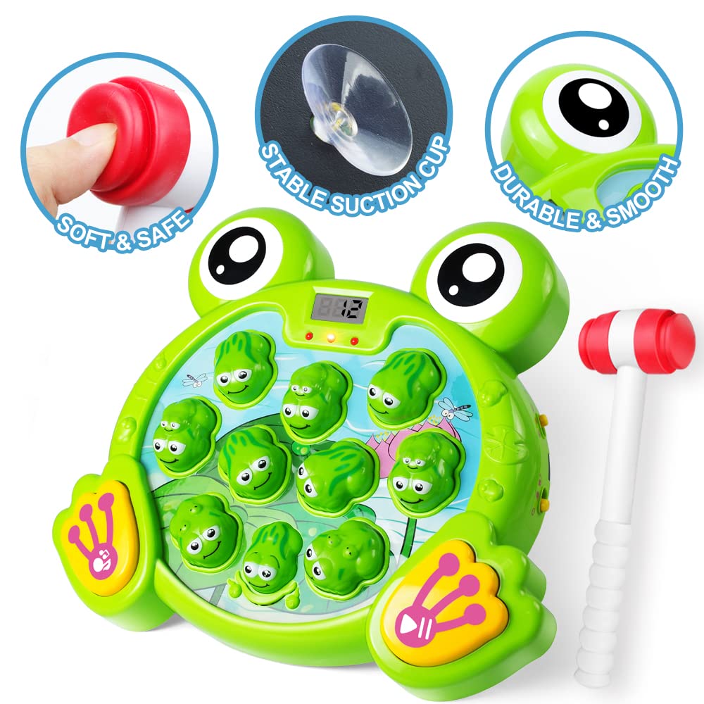 Yeebay Whack A Frog two soft hammers ensure safe, gentle playtime.