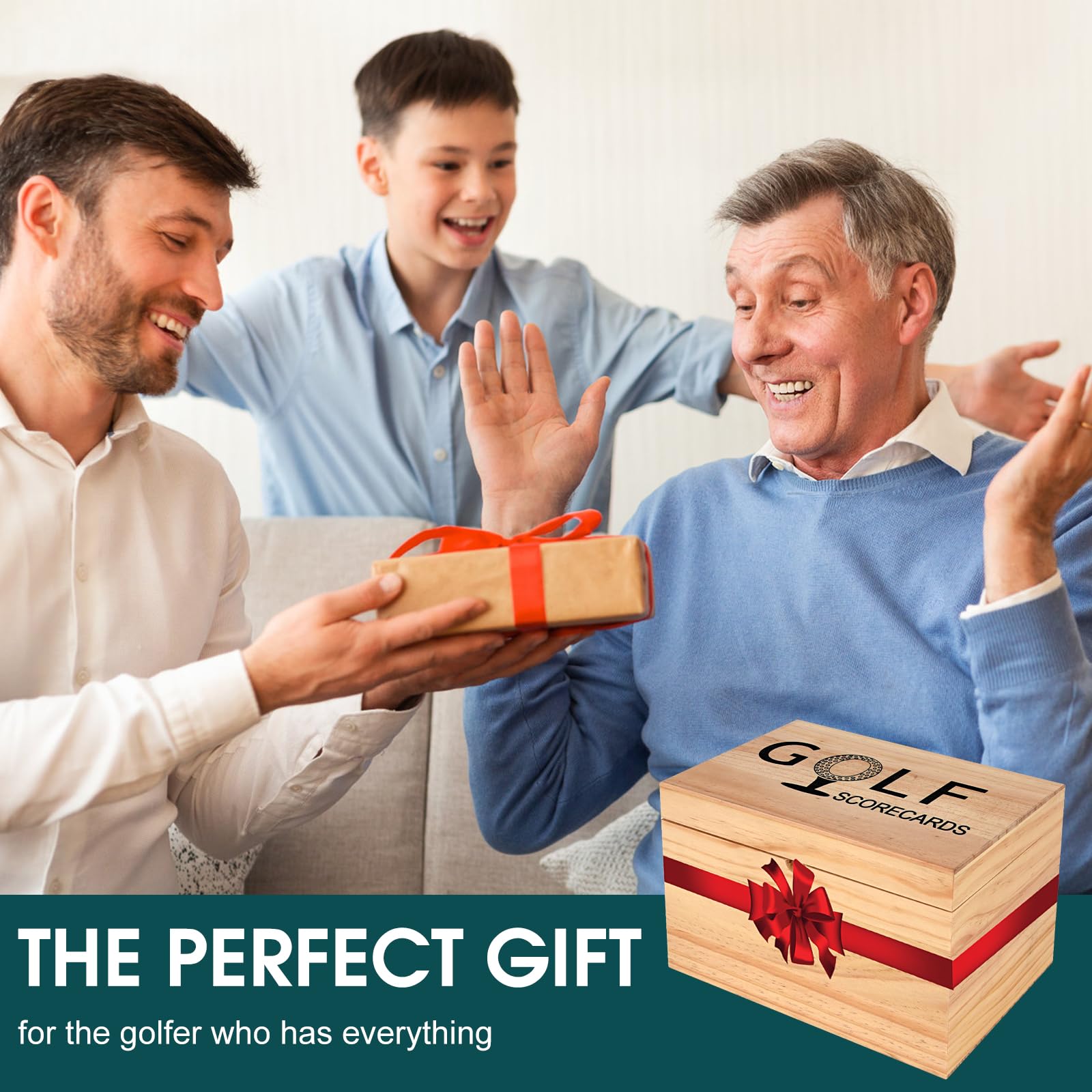 YeeBeny gift-ready golf scorecard collection box for golf lovers