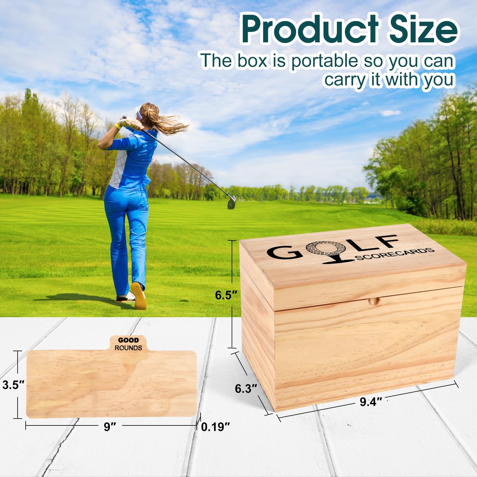 YeeBeny box with five dividers for tidy scorecard separation