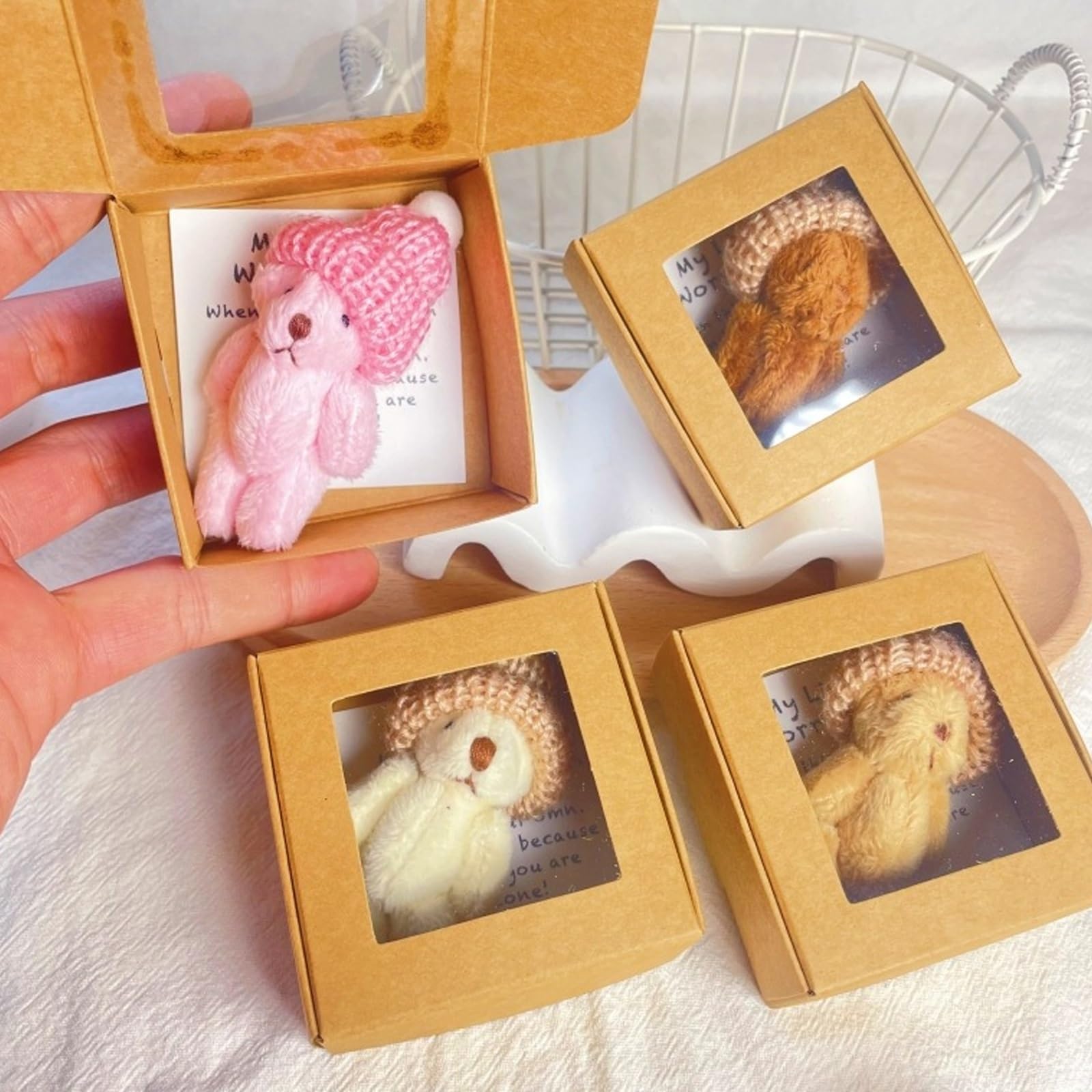 Yeesam gift-ready worry bear pink box for celebrations and milestones