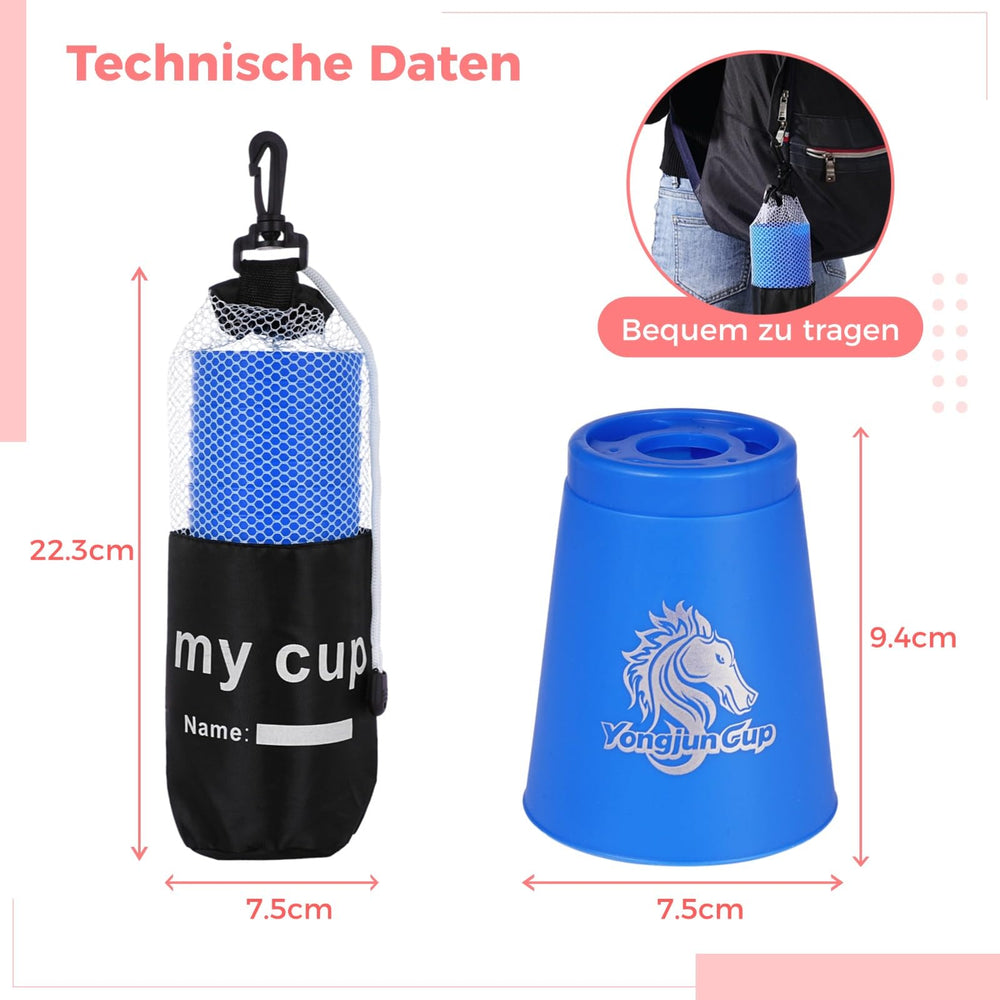 Yeesport inner ribs minimize friction for easier cup separation.