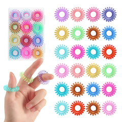 Yeetec sensory rings, transparent design, ideal for discreet stress relief and fidget focus.