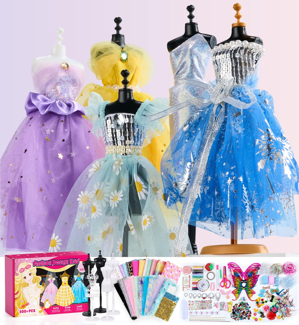 YEETIN kit with five mannequins ready for creative outfit design and sewing practice.