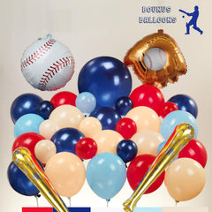 Yeewaka color palette in red navy blue white inspires cohesive party decor.