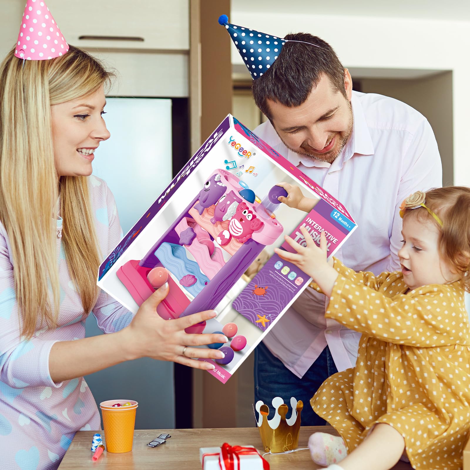 YEGEER gift-ready toddler toy for ages 1-2, perfect for Christmas or birthdays.