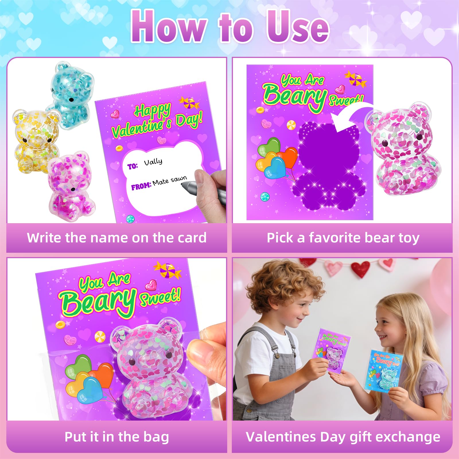 YEGEER classroom prizes set ideal for handouts during school Valentine parties.