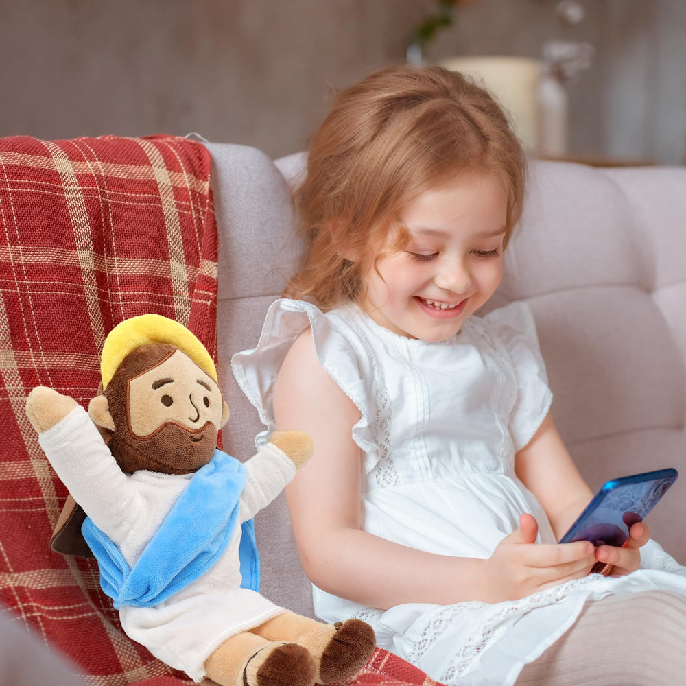 Yelakey Jesus plush ideal as Easter basket stuffer or quiet prayer companion
