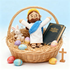 Yelakey Jesus plush ships vacuum-packed to protect during transit