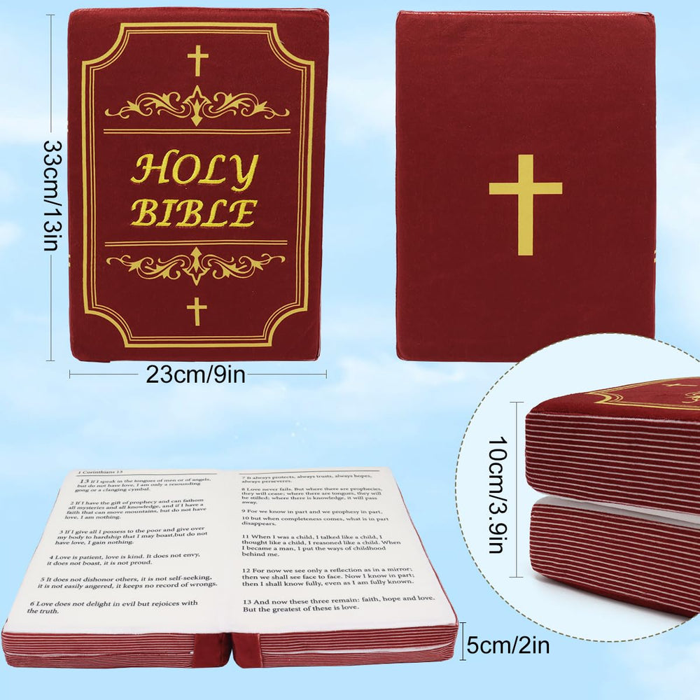 Yelakey Bible Pillow memory foam fill provides soft support.