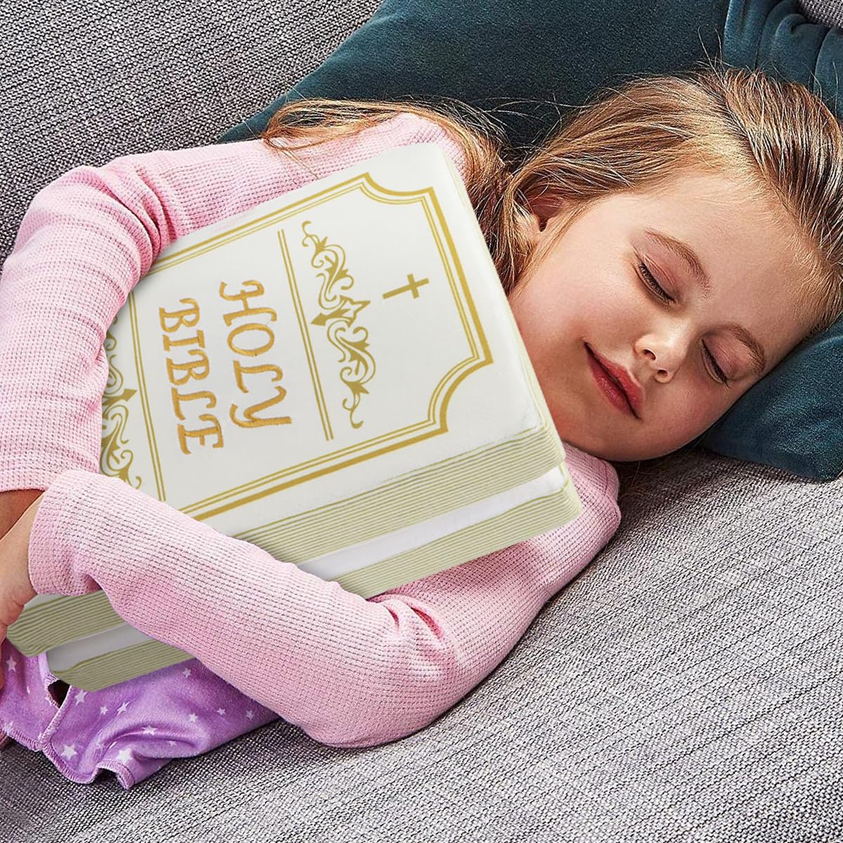 Yelakey Bible Pillow memory foam interior offers plush, supportive seating for reading.