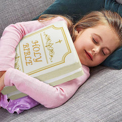 Yelakey Bible Pillow memory foam interior offers plush, supportive seating for reading.