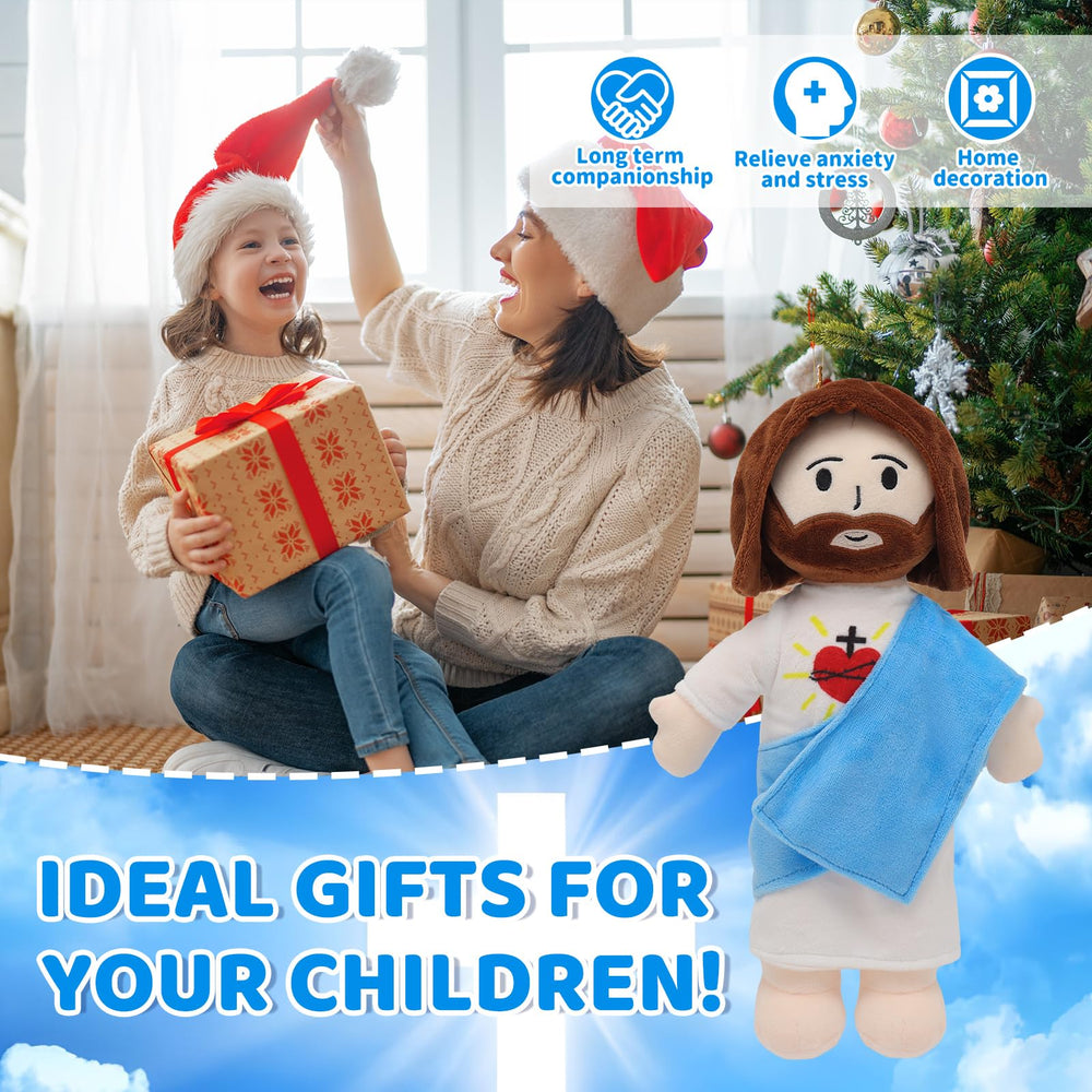 Yelakey Jesus plush, ideal bedtime companion for children.