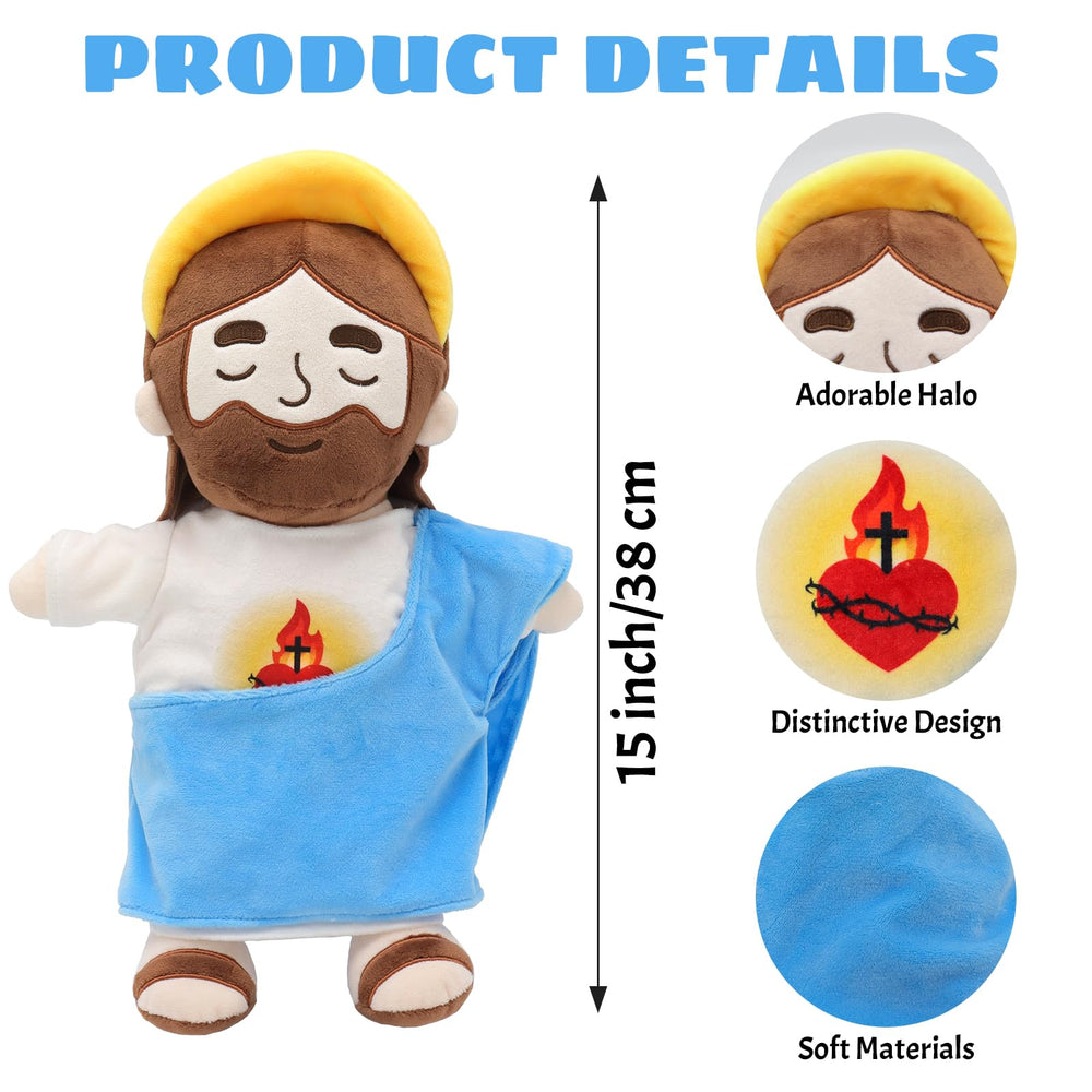 Yelakey Jesus plush breathing sounds promote relaxation during quiet time