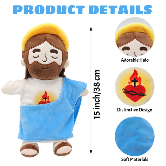 Yelakey Jesus plush breathing sounds promote relaxation during quiet time