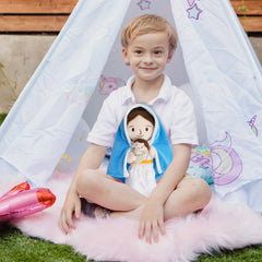 Yelakey Jesus plush doll ships vacuum-packed to protect during transit