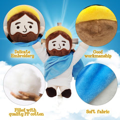 Yelakey Jesus plush open arms pose inviting warmth and care