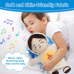 Yelakey Virgin Mary doll plays six songs for peaceful bedtimes.